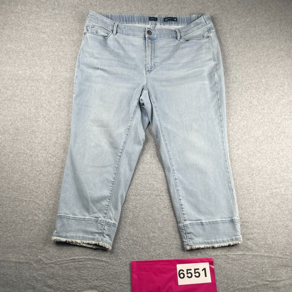 J Jill Denim Authentic Fit Crop Womens Size 18W Elastic Waist